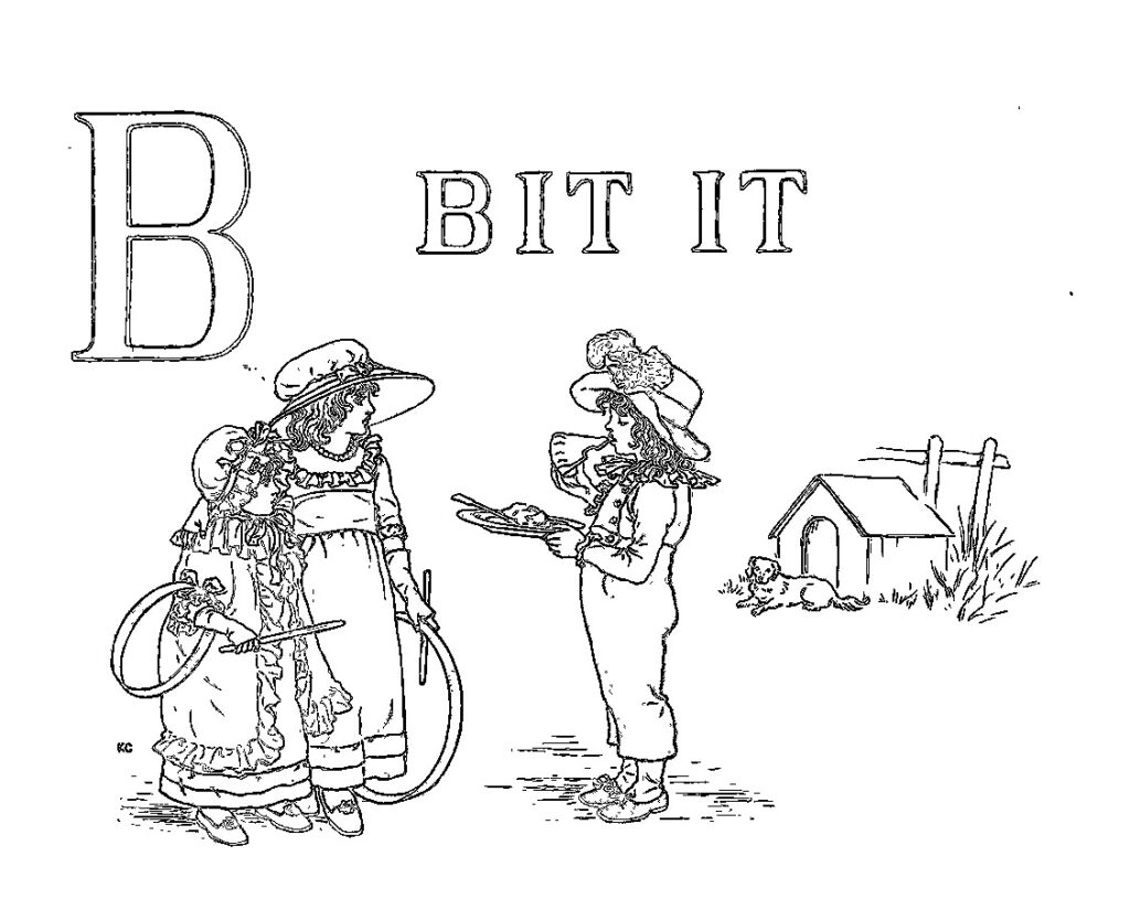 ケイト・グリーナウェイ『アップルパイ B BIT IT』塗り絵